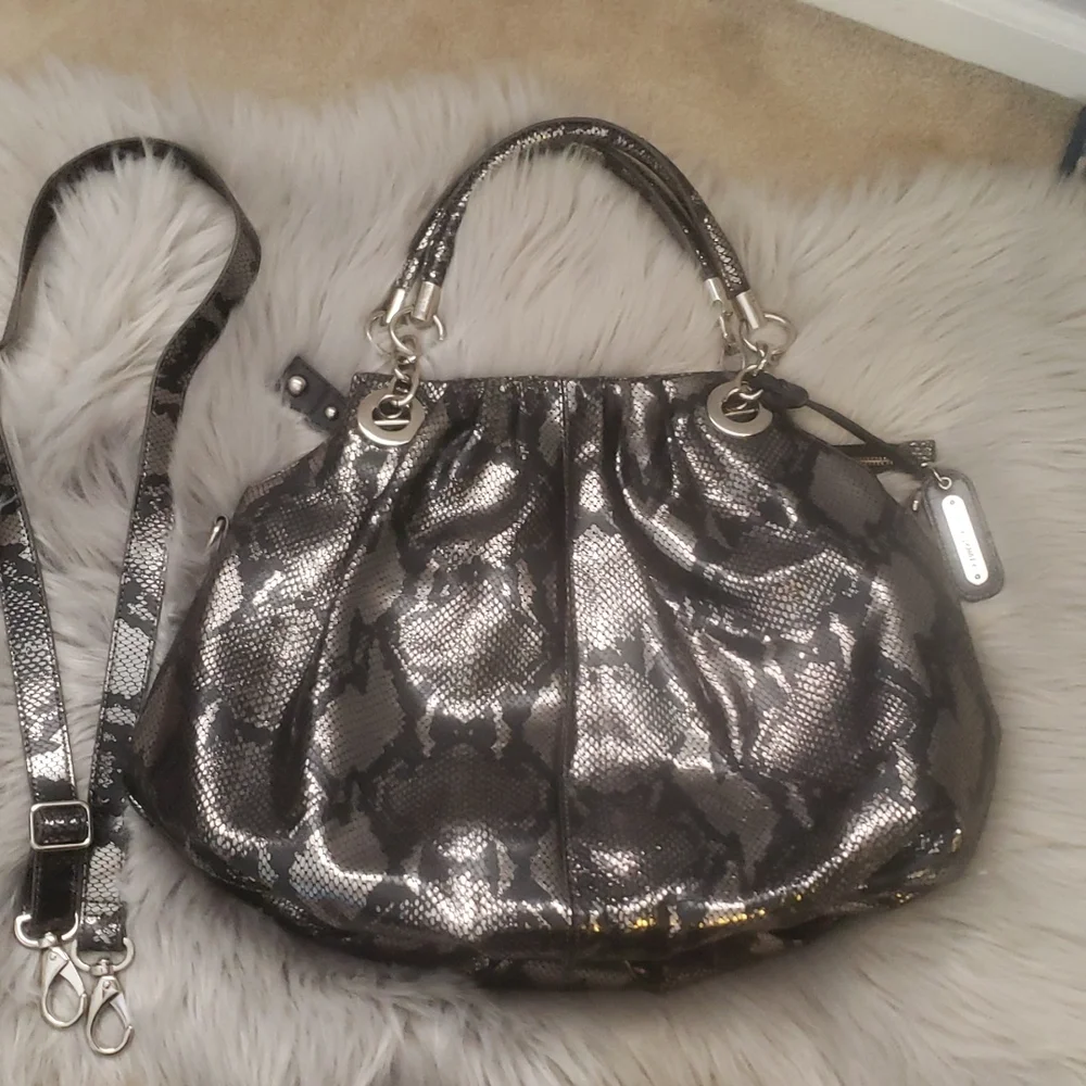Cynthia Rowley Leather Snakeskin Hobo Bag